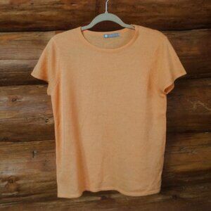 In Cashmere Orange Lightweight Sweater Size Large